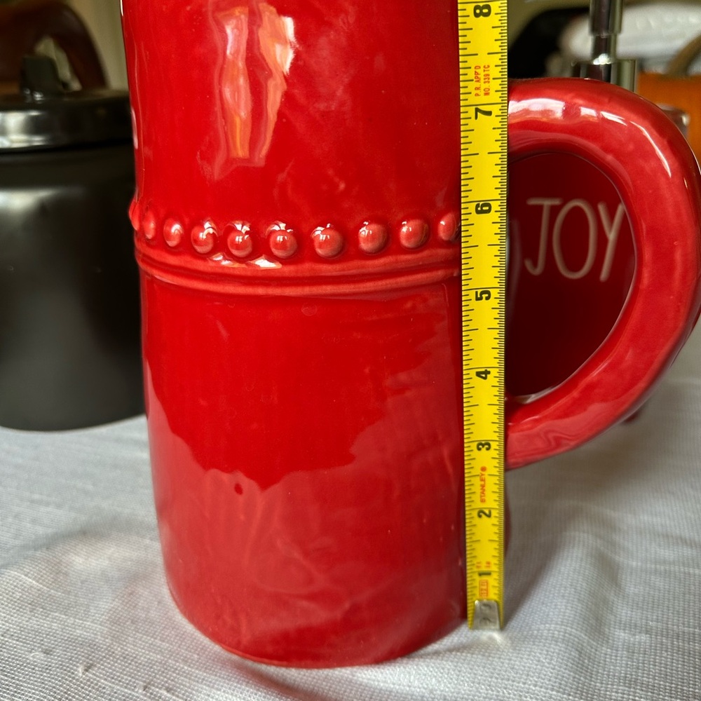 Red Ceramic Pitcher - Picture 6 of 8